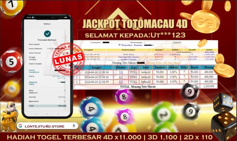 BUKTI JP TOTO MACAU 4D – LONTEJITU 17 JUNI 2024